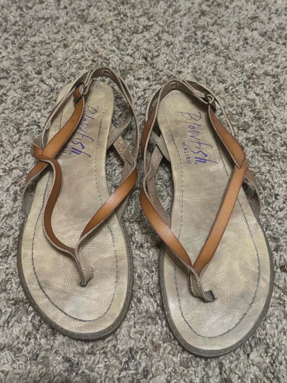 Blowfish Tan Strappy Sandals